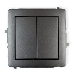 Vypínač dvojitý graphite D DWP-2 Merkury Market www.69x.sk