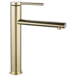 Vysoká umývadlová batéria Rea Oval zlatá REA www.69x.sk