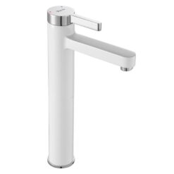 Vysoká umývadlová batéria Rea Polo biela chróm REA www.69x.sk