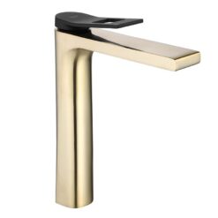 Vysoká umývadlová batéria Rea Soul zlato brúsené - čierna REA www.69x.sk