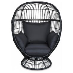 Záhradná otočná stolička Cuddie čierna  www.69x.sk