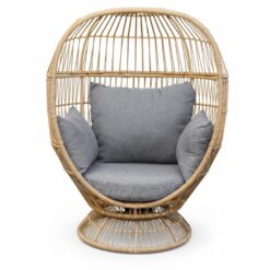 Záhradná otočná stolička Cuddie prírodná  www.69x.sk