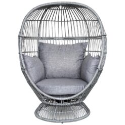 Záhradná otočná stolička Cuddie sivá  www.69x.sk