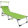 Záhradné ležadlo so slnečníkom zelené Merkury Market www.69x.sk