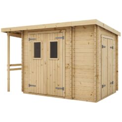 Záhradný domček Skrzyp 270/193 + dreváreň MEGIW www.69x.sk