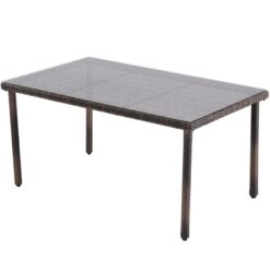 Záhradný ratanový stôl Haiti coffee Merkury Market www.69x.sk