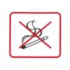 Zákaz vstupu s cigaretou 110x90 mm samolepka PHT www.69x.sk