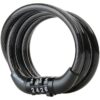 Zámok na bicykel lanko, kódový – čierny  1,2 m x 8mm Merkury Market www.69x.sk