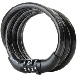 Zámok na bicykel lanko, kódový – čierny  1,2 m x 8mm Merkury Market www.69x.sk