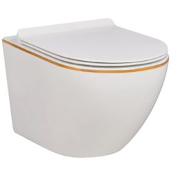 Závesná WC misa Alice II Slim white so sedadlom Domino www.69x.sk