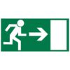 Značka - Úniková cesta vpravo, samolepiaca Walteco www.69x.sk