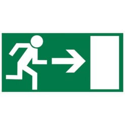 Značka - Úniková cesta vpravo, samolepiaca Walteco www.69x.sk